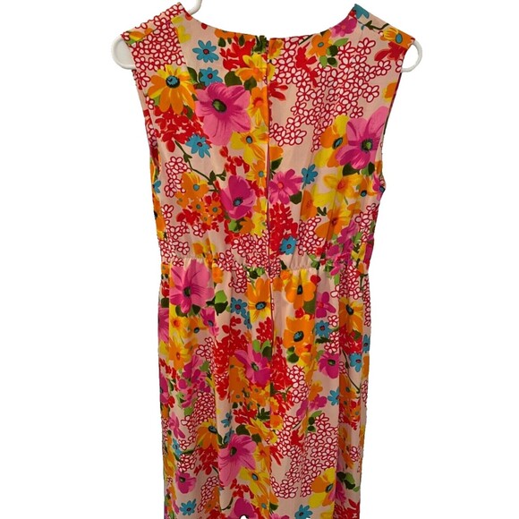 Vintage Retro Flower Power Sun Fashions of Hawaii Floral Maxi Dress Size 10 MINT - Picture 9 of 16